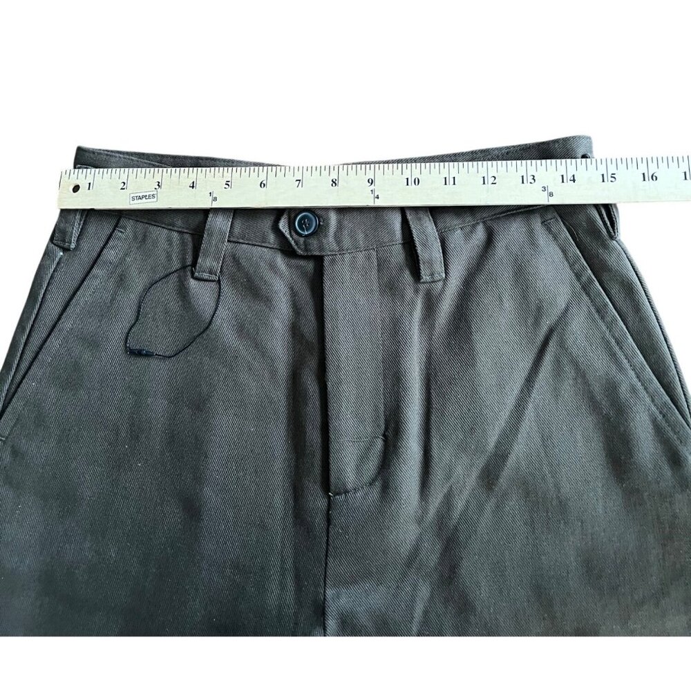 Zara Womens High Waisted Olive Green Wide-Leg Pants Size 29 - Picture 7 of 15